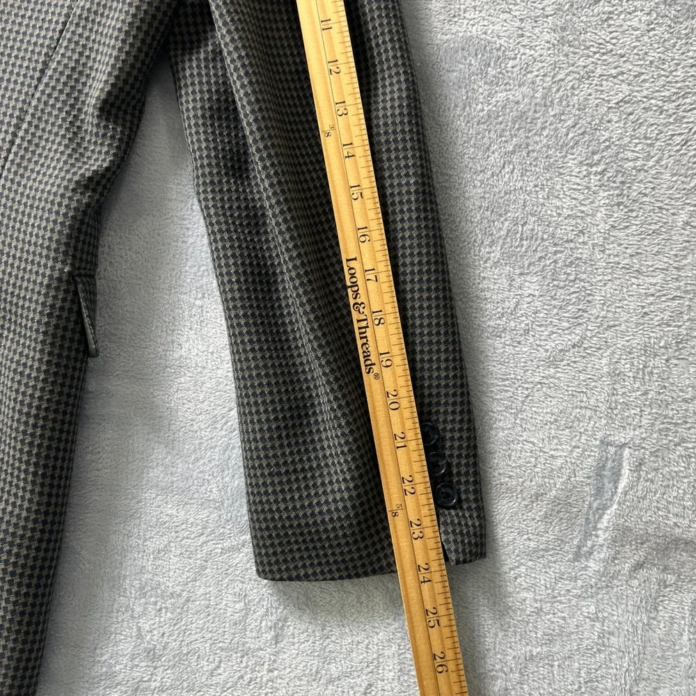 Vtg. Givenchy Monsieur Men's Houndstooth Blazer 40R‎ Wool Sport Coat Vintage USA - Picture 9 of 12